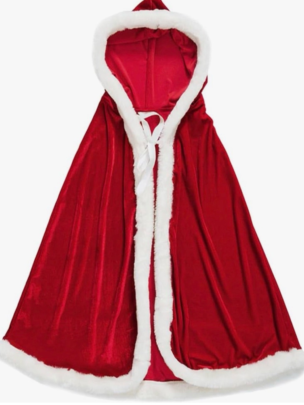 Classic Red Hooded Santa Cape for Kids or Adults